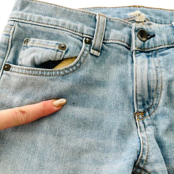 rag & bone 10" Dre Capri Size 25 Step Raw Hem Mid Rise Distressed Light Wash - Picture 6 of 8